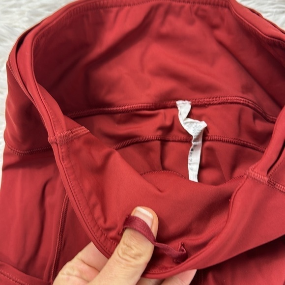 Lululemon Fast & Free Crop II *Nulux 19" Dark Sport Red - Picture 3 of 6